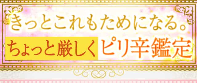 きっとこれもためになる。ちょっと厳しくピリ辛鑑定